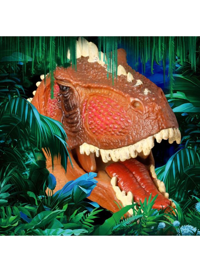 Realistic Dinosaur Model Toys Jurassic Period Tyrannosaurus Rex Velociraptor Spinosaurus T-rex Children's Plaything-Color:PL124-111 Double Crown Dragon - Image 3